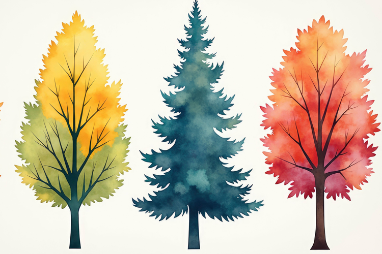 Seasonal Trees Background
