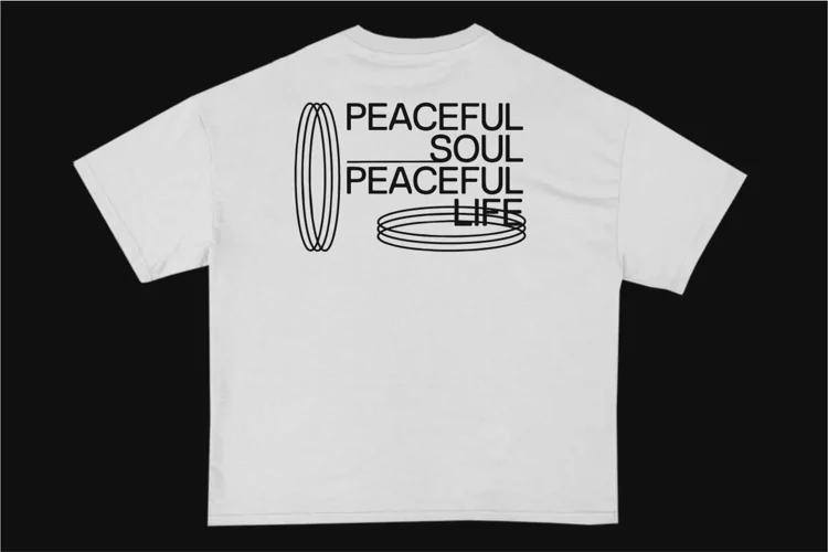 Peaceful Soul Peaceful Life Streetwear Typography T-shirt