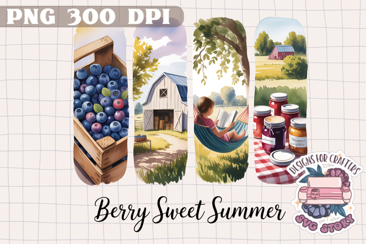 Summer Farm Brushstrokes PNG Sublimation Rustic Country