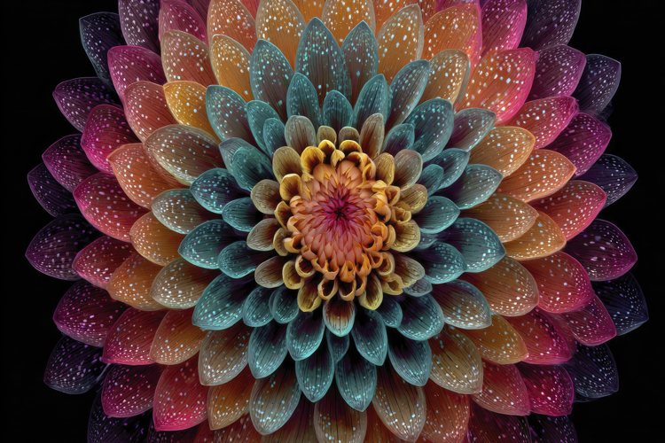 Colorful Dahlia Flower Background