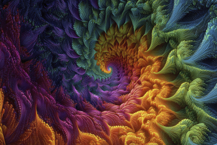 Abstract Digital Fractal Art Background