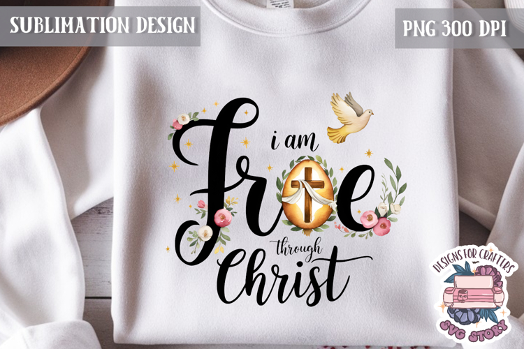 Easter Sublimation Quote Design PNG Religious Jesus example image 1