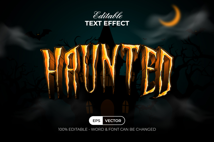 Haunted Text Effect Halloween Theme
