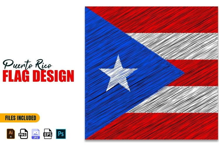 4 July Puerto Rico Independence Day Flag Design