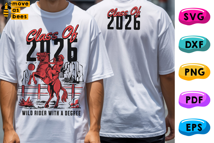 Class Of 2026 SVG, PNG, Country, Wild Rider With A Degree