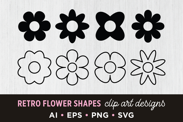 Simple Flowers Silhouette Image 11