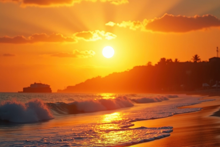 Beach Background Clipart Image 23