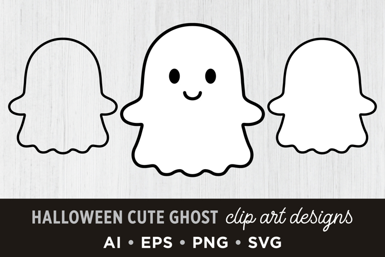 Halloween Cute Ghost Clip Art Set