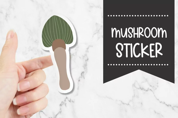 Green Mushroom Sticker