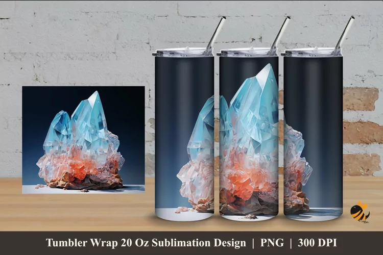 Rare Diamond Tumbler Wrap Sublimation Design 4