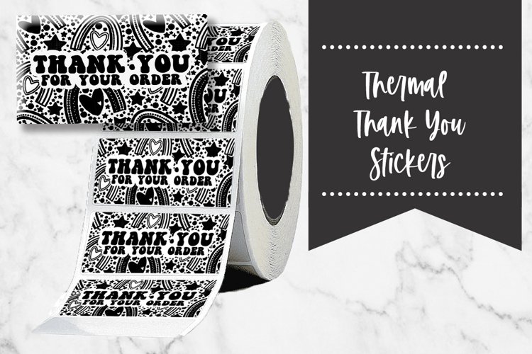 Thank You Rainbow Small Business Thermal Stickers