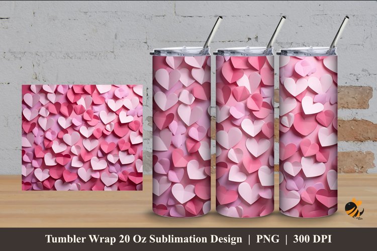 Affection Love Tumbler Wrap Sublimation Design 4 example image 1