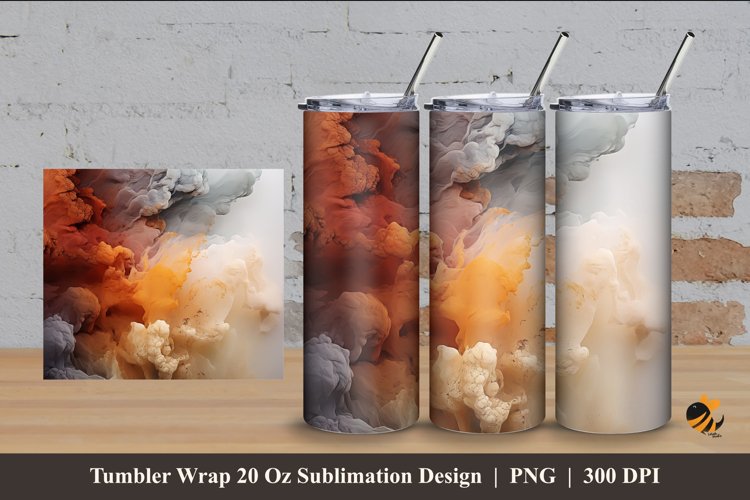 Natural Colors Tumbler Wrap Sublimation Design 4 example image 1