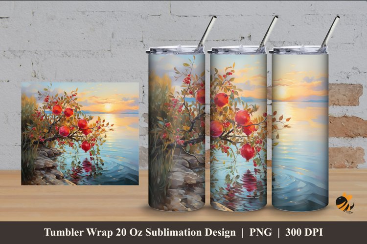 Panoramic Bliss Tumbler Wrap Sublimation Design 4