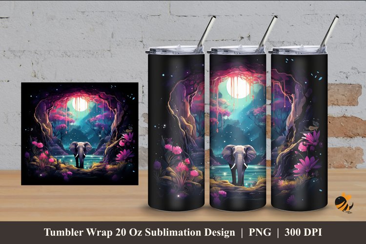 Forest Beauty Tumbler Wrap Sublimation Design 4