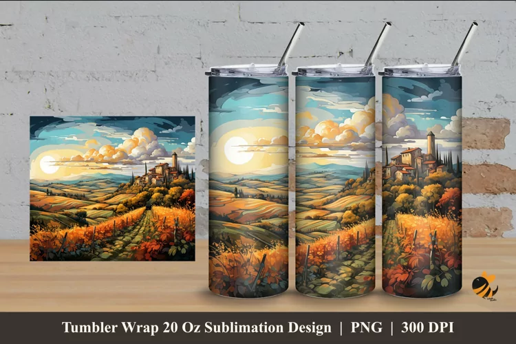 Hometown Tumbler Wrap Sublimation Design 4