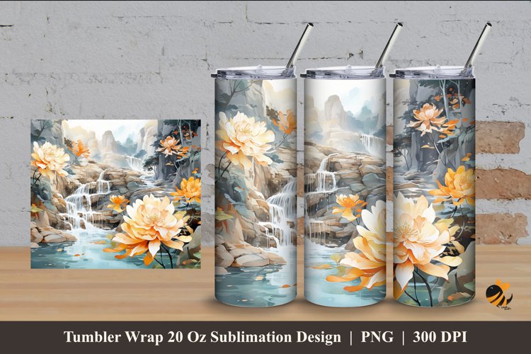 Beauty of Fall Tumbler Wrap Sublimation Design 4