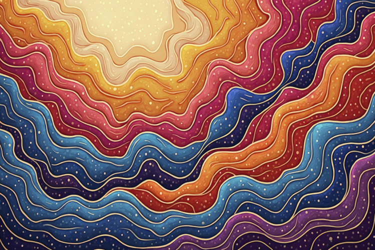 Abstract Colorful Wavy Background