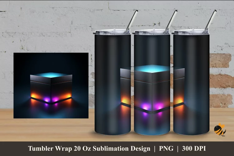 Black Box Tumbler Wrap Sublimation Design 4