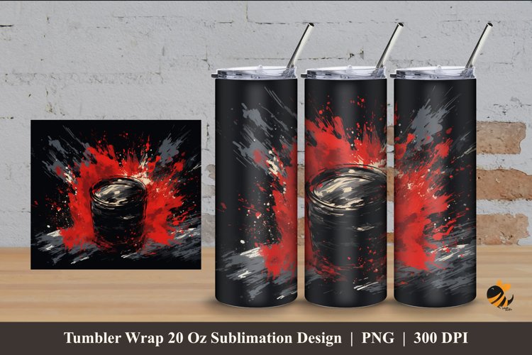 Barrel Effect Tumbler Wrap Sublimation Design 4
