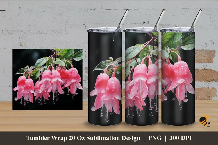 Splash Clear Tumbler Wrap Sublimation Design 4