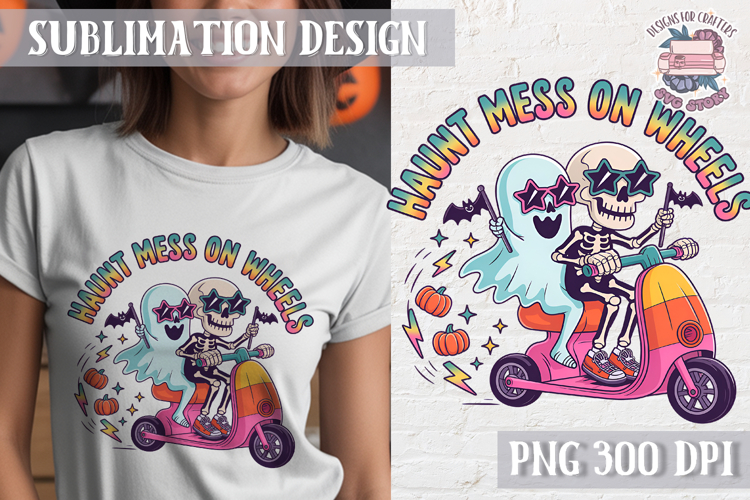 Halloween Skeleton Clipart PNG Sublimation Colored Sarcastic