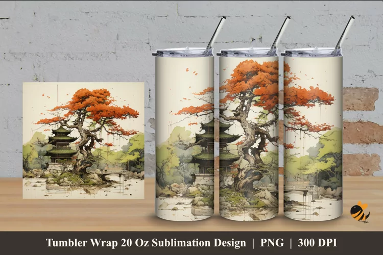 Vintage Place Tumbler Wrap Sublimation Design 4