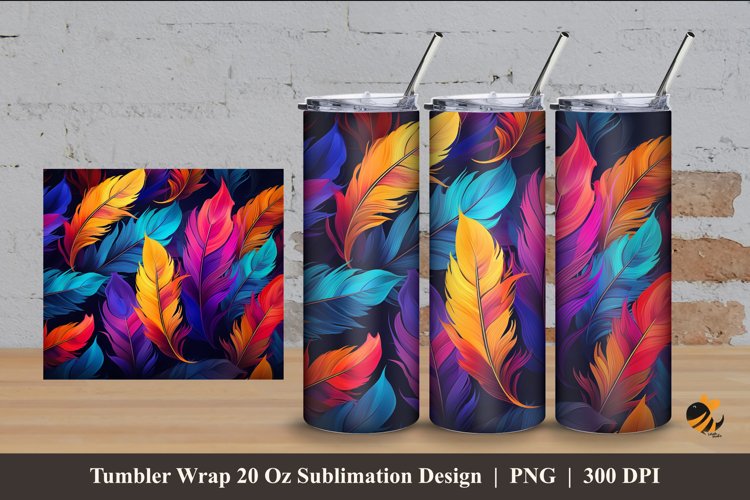 Boho Colorful Tumbler Wrap Sublimation Design 4