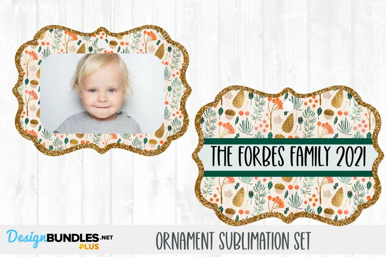 Winter Floral | Photo Christmas Sublimation Ornament