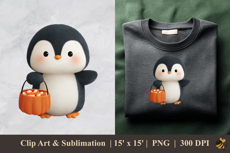 Cute Penguin DTF Sublimation Clipart Design 4