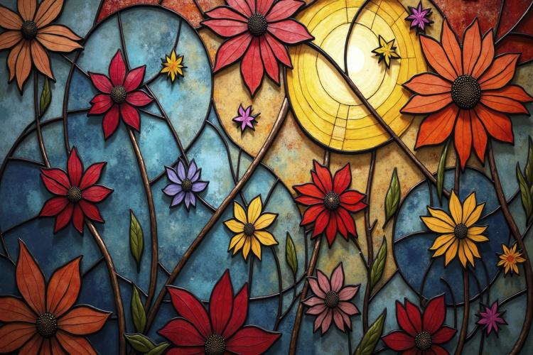 Colorful Flowers Background