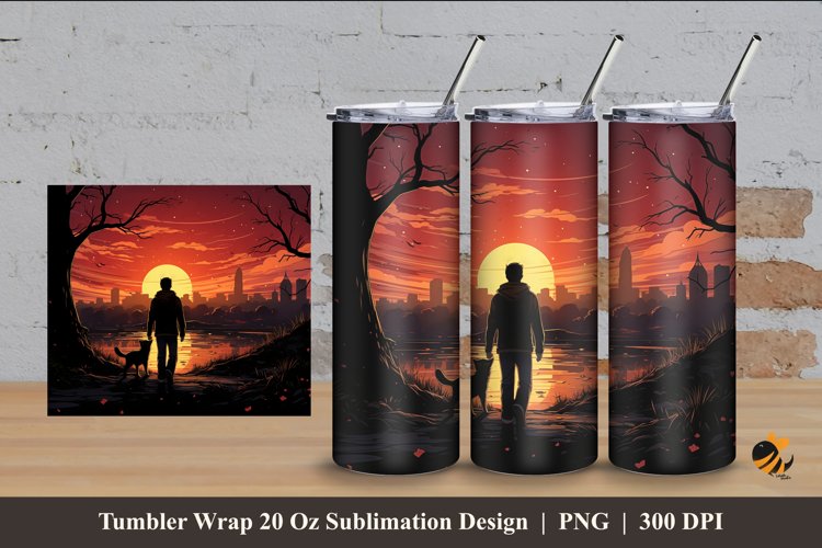 Journey Tumbler Wrap Sublimation Design 4 example image 1