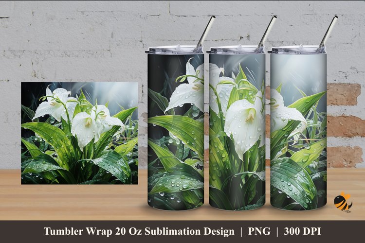 Brecele Plant Tumbler Wrap Sublimation Design 4