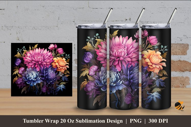 Dazzling Exotic Tumbler Wrap Sublimation Design 4