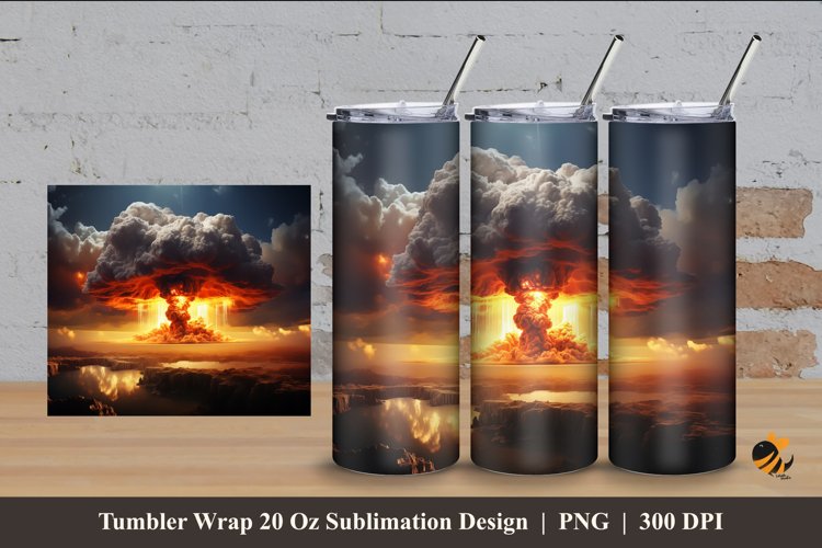 Nuclear Eruption Tumbler Wrap Sublimation Design 4