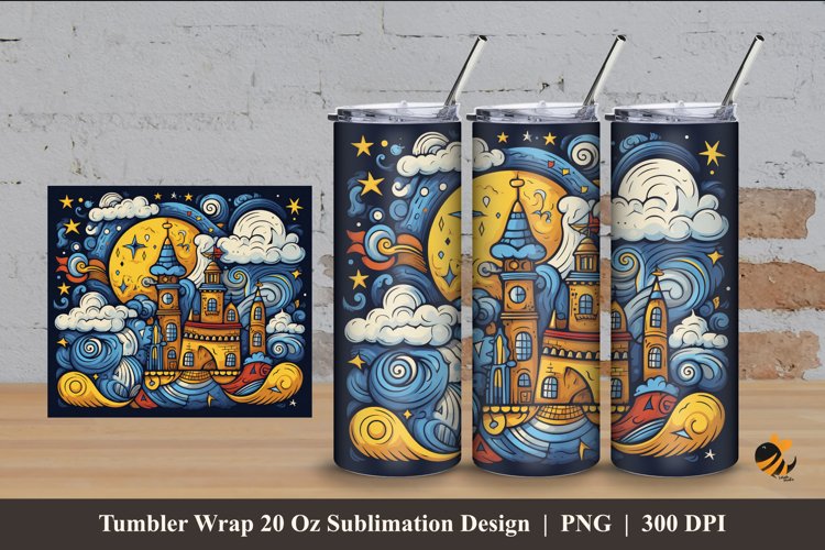 Fairyland Tumbler Wrap Sublimation Design 4 example image 1