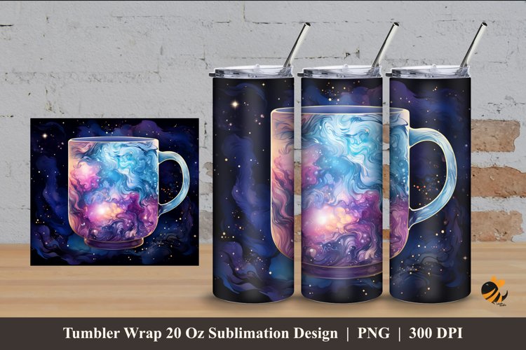 Handdrawn Mug Tumbler Wrap Sublimation Design 4