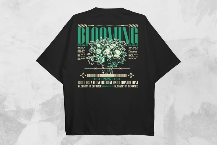 Blooming with Boldness Streetwear PNG T-shirt Design