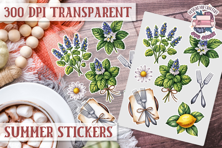 Summer sticker sheet Beach Scrapbook PNG Flowers Vibe