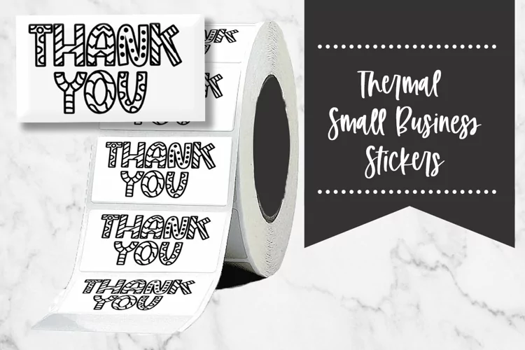 Thank You Doodle Small Business Thermal Stickers