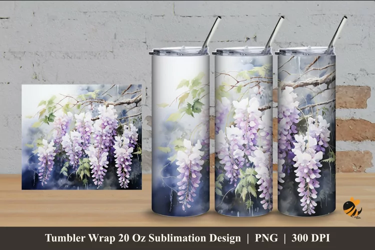 Pure Charm Tumbler Wrap Sublimation Design 4