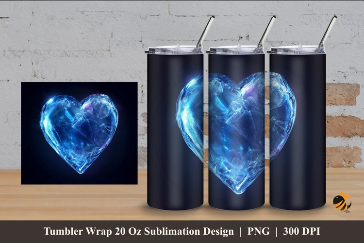 Frozen Love Tumbler Wrap Sublimation Design 4 example image 1