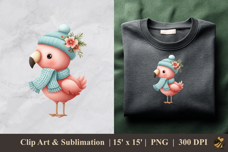 Cute Flamingo Clipart Image 13