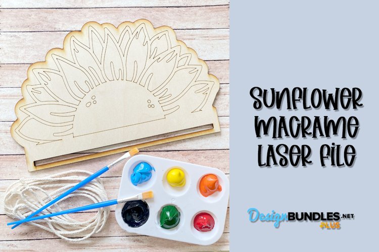 Sunflower Macrame Laser Cut Project example image 1