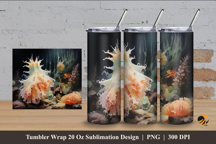 Nudribanch Stone Tumbler Wrap Sublimation Design 4