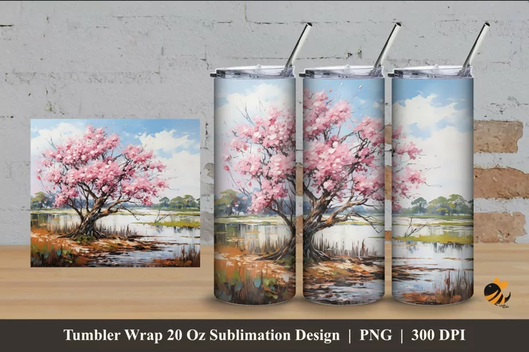 Nature Exploration Tumbler Wrap Sublimation Design 4