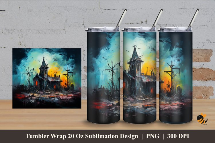 Mystical Tumbler Wrap Sublimation Design 4 example image 1