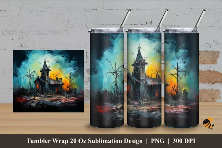 Mystical Tumbler Wrap Sublimation Design 4