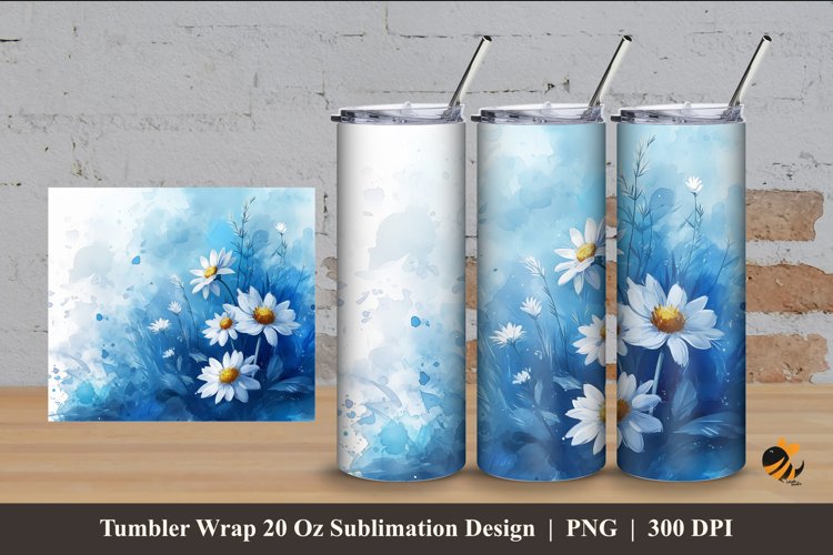 Splash Abstract Tumbler Wrap Sublimation Design 4
