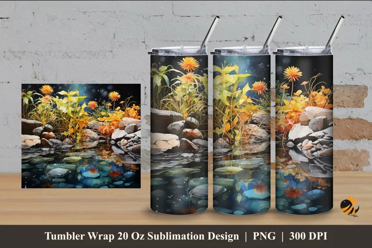 Natural Inspiration Tumbler Wrap Sublimation Design 4